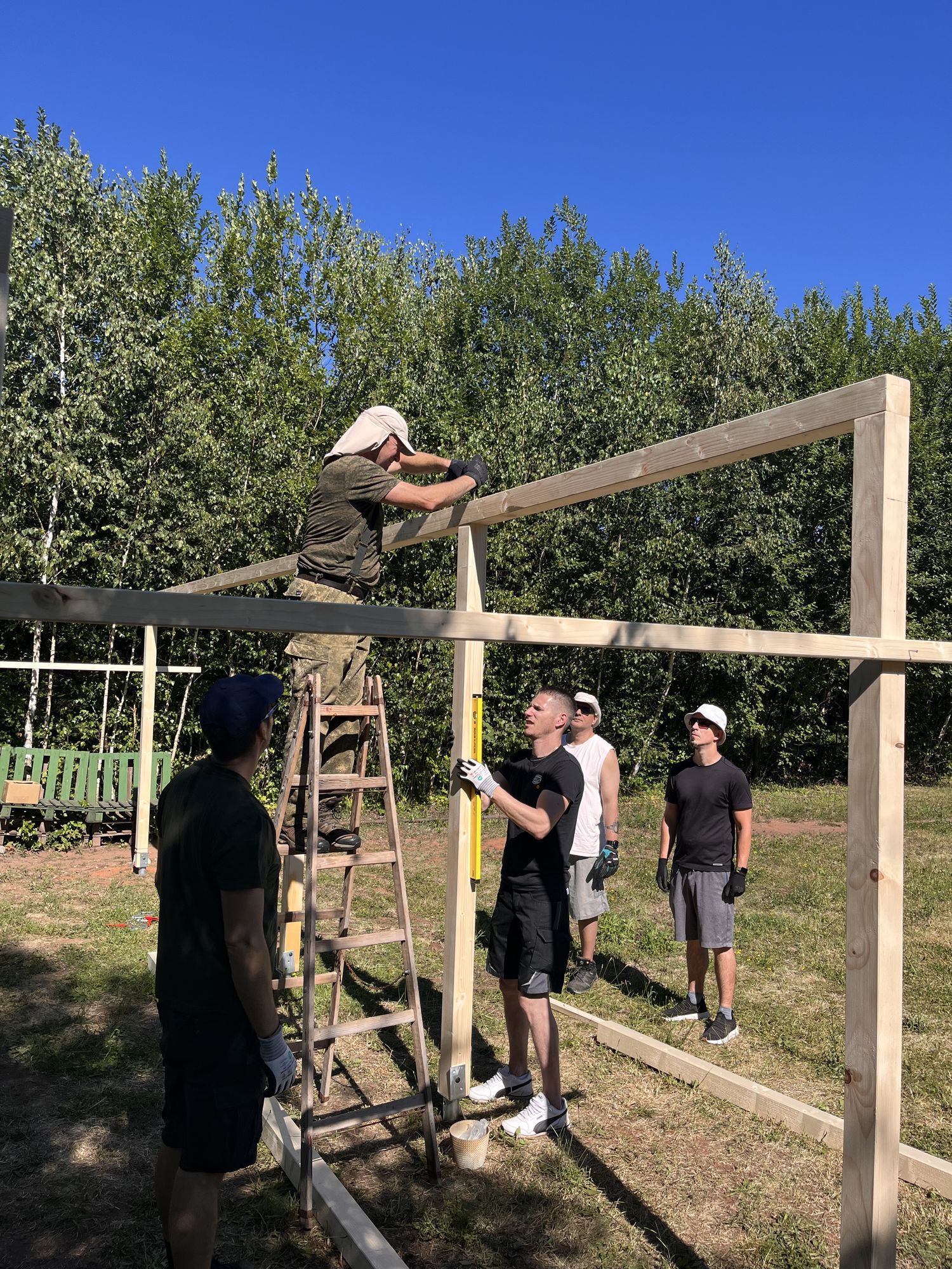 Az íjászbeálló építése – tetőszerkezet